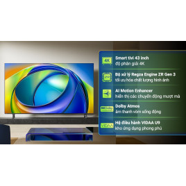 Smart Tivi Toshiba AI 4K 43 inch 43C350RP